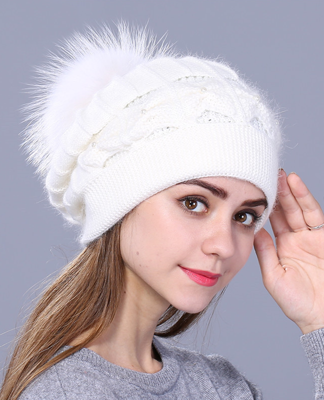 Autumn Rabbit fur beret Autumn Rabbit fur beret