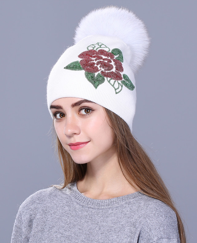 Fox Fur Sequins Beanie Fox Fur Sequins Beanie