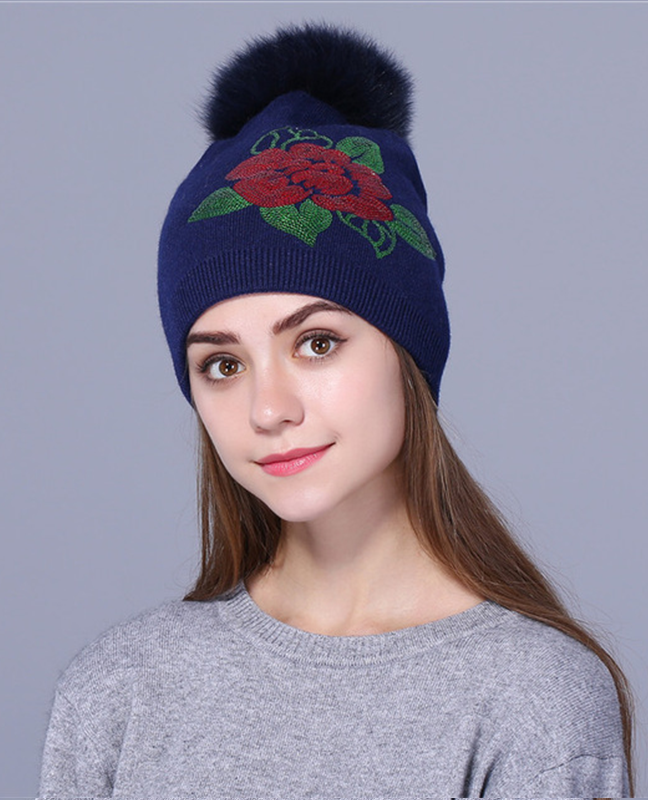 Fox Fur Sequins Beanie Fox Fur Sequins Beanie