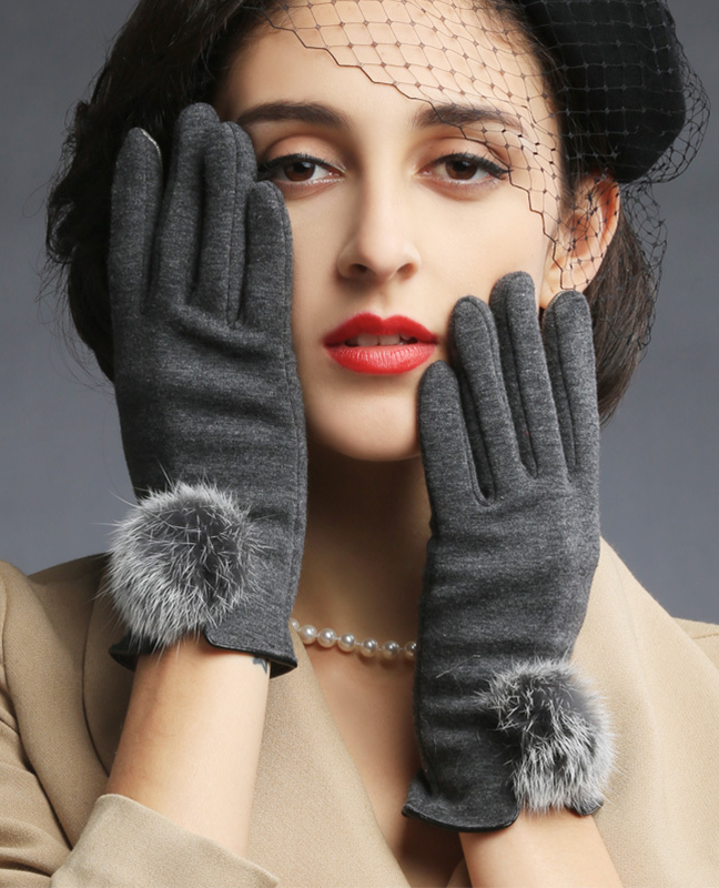 Velvet rabbit fur Mittens Velvet rabbit fur Mittens