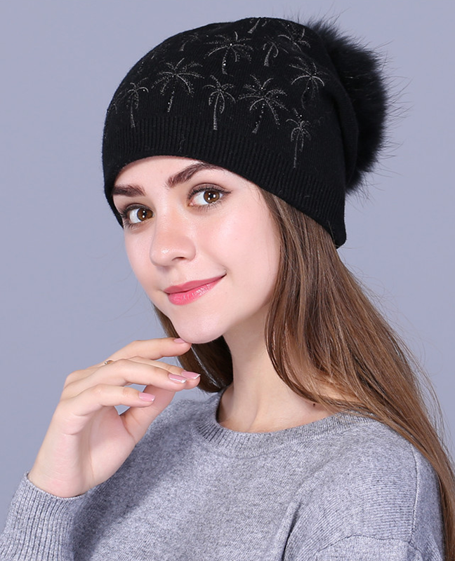 Coconut tree Embroider winter hat Coconut tree Embroider winter hat