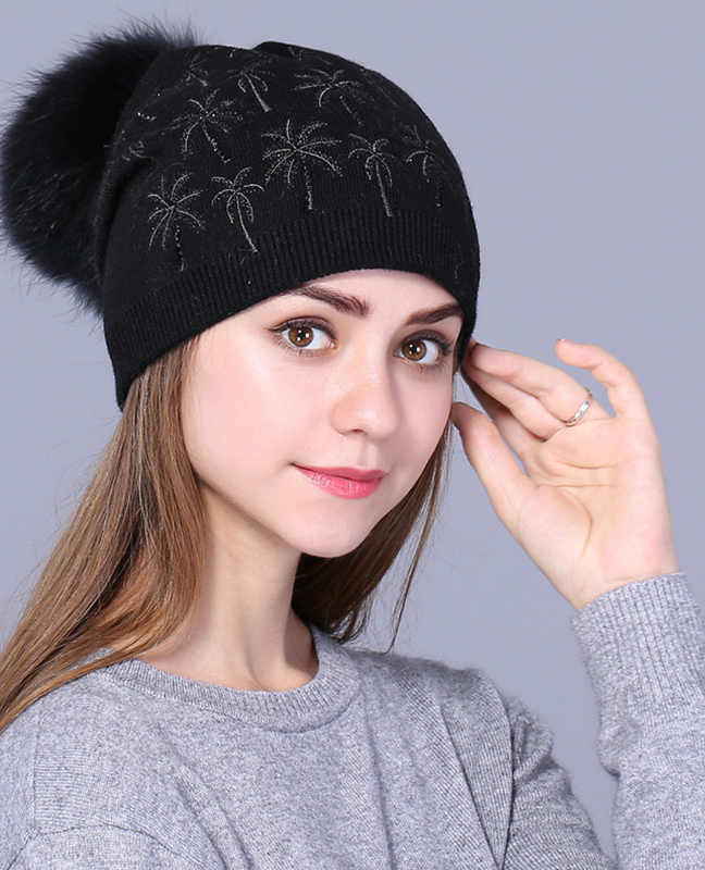 Coconut tree Embroider winter hat Coconut tree Embroider winter hat