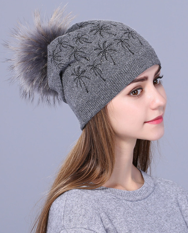 Coconut tree Embroider winter hat Coconut tree Embroider winter hat